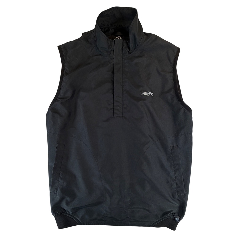 Zero‎ Restriction Golf Vest Mens Large L Black 1/4 Zip Windbreaker Lightweight